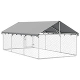 Outdoor Dog Kennel with Roof 400x200x150 cm 171499