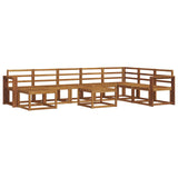 Outdoor Sofa Set 9 pcs Natural Solid Acacia Wood 3366852