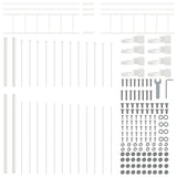 Garden Fence White 510 x 200 cm Powder-Coated Steel 3360147