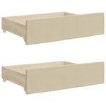 ZNTS Bed Drawers 2 pcs Cream Engineered Wood and Fabric 833914