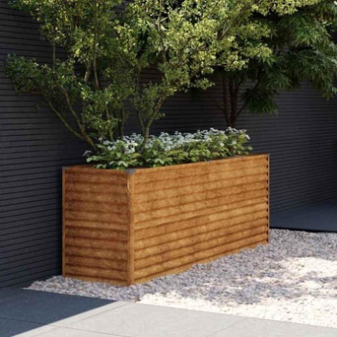 Garden Raised Bed 196x50x69 cm Corten Steel 151985