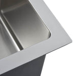 ZNTS Handmade Kitchen Sink Stainless Steel 145076