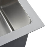 ZNTS Handmade Kitchen Sink Stainless Steel 145076