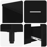 Bathroom Vanity Unit Black 80 x 35 x 60 cm Engineered Wood 889386