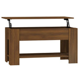 Coffee Table Brown Oak 101x49x52 cm Engineered Wood 819274