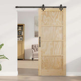 Sliding Door ORKDAL Brown 83 x 202 cm Solid Pine Wood 3333616
