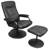 Recliner Chair Black Faux leather 42020646