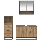 Bathroom Furniture Set 3 pcs Artisan Oak Engineered Wood 3402409