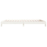 Stack Bed without Mattress White 90x190 cm Single Solid Wood Pine 820403