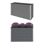 ZNTS Garden Raised Bed WPC 150x50x91 cm Grey 43608
