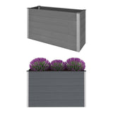 ZNTS Garden Raised Bed WPC 150x50x91 cm Grey 43608