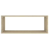 Wall Cube Shelf 6 pcs Sonoma Oak 60x15x23 cm Engineered Wood 807144