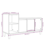 TV Cabinet Concrete Grey 100x35x55 cm Engineered Wood 821176