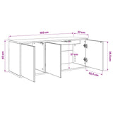 Wall-mounted TV Cabinet GENNEP 102 x 33 x 40 cm Black Oak 8007162