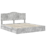Storage Bed Concrete Grey 180 x 200 cm Engineered Wood 3413481