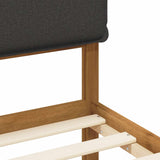 Bed Frame with Upholstered Headboard Natural and Dark Grey 903905
