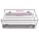 Pull-Out Wire Baskets 2 pcs Silver 600 mm 50481