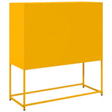 ZNTS Sideboard Mustard Yellow 100.5x39x107 cm Cold-rolled Steel 853419