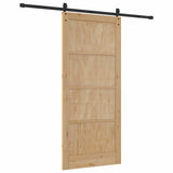 Sliding Door ORKDAL Brown 93 x 211 cm Solid Pine Wood 3333824