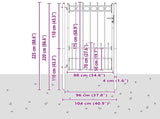 Fence Gate HORST Steel Black Lockable 42034072