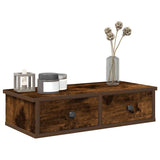 Wall Shelf with Drawers Smoked Oak 60x28x15 cm Engineered Wood 859945