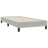 Box Spring Bed with Mattress&LED Light Grey 80x210 cm Velvet 3316953