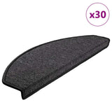 Stair Mats 30 pcs 65x24x4 cm Anthracite Half Round Large 3365749