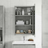 Bathroom Mirror Cabinet Concrete Grey 30 x 10.5 x 50 cm 889010