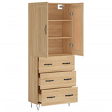 Highboard Sonoma Oak 69,5x34x180 cm Engineered Wood 3199780