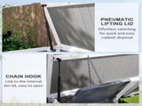 4.7 x 2.5FT Garden Shed, Double Bin Storage Shed with Lockable Doors, Outdoor Small Shed with T3398P315444