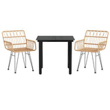 3 Piece Garden Dining Set Poly Rattan 3157859