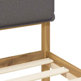 Bed Frame with Upholstered Headboard Whitewash and Light Grey 903928