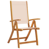 Folding Garden Chair Set of 2 Cream 4008420