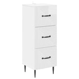 Drawer Cabinet High Gloss White 33 x 34.5 x 89.5 cm 894849