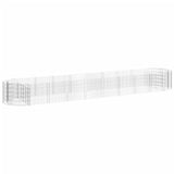 152043 Gabion Raised Bed Galvanised Iron 500x100x50 cm