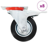 8 pcs Swivel Casters 100 mm 277961