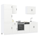 7 Piece Kitchen Cabinet Set Lucca White Engineered Wood 3314771