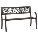 Garden Bench Black Powder-coated steel and plastic Standard 317133
