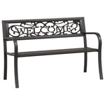 Garden Bench 125 cm Steel Black 317133