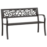Garden Bench 125 cm Steel Black 317133