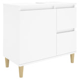 ZNTS 3 Piece Bathroom Cabinet Set White Engineered Wood 3185535