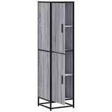 Highboard Grey Sonoma 35.5x35x139 cm Engineered Wood and Metal 849057