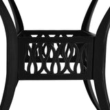 Bistro Set Black Cast aluminium 1 Table, 4 Chairs Durable 3070602