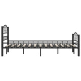 Bed Frame without Mattress Black Steel 120x200 cm 285287