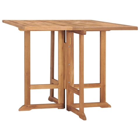 ZNTS Folding Garden Dining Table 90x90x75 cm Solid Teak Wood 315448