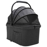 Folding Pet Stroller Adjustable Black 81 x 47 x 99 cm Polyester 42012435
