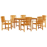 Garden Dining Set 5 pcs Brown Solid Acacia Wood 3375678