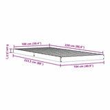 Floor Bed Frame White 100 x 220 cm Solid Pine Wood 869751