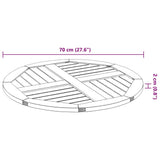 Table Top 70x2 cm Round Solid Wood Acacia 4004249