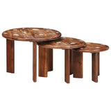 Nesting Coffee Tables 3 pcs Multicolour Solid Reclaimed Wood 4104656